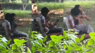 Delhi Young Couple GF Boobs In Park Outdoor Video HD